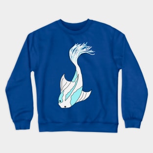 blue and white koi fish Crewneck Sweatshirt